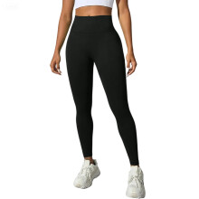 Women's Black Seamless High-Waist Yoga Pants S