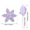 Purple Artificial Poinsettia Ornaments 12 Pack 3