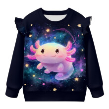 Langarm-Sweatshirt mit Salamanderstern für Kleinkinder, Größe 4-5