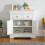 Rattan Furniture Button Handle White Circular 8-Piece 4