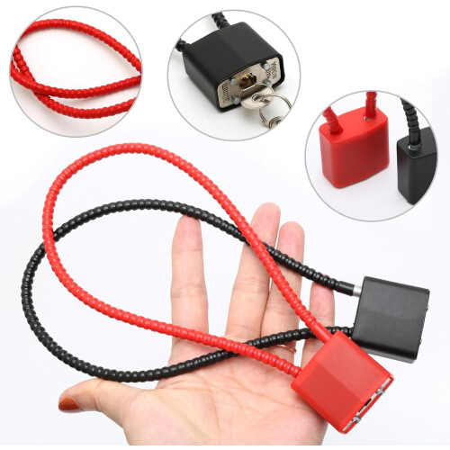 Steel Rope Padlock with Long Shackle 2 pcs 2