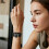 Women's Analog Quartz Watch with Leather Strap and Round 5