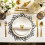 15 inch Round Vinyl Placemats Washable Black 7