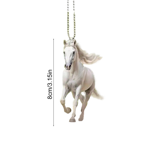 White Horse Ornament Painted Ponies Christmas Tree Decor 1