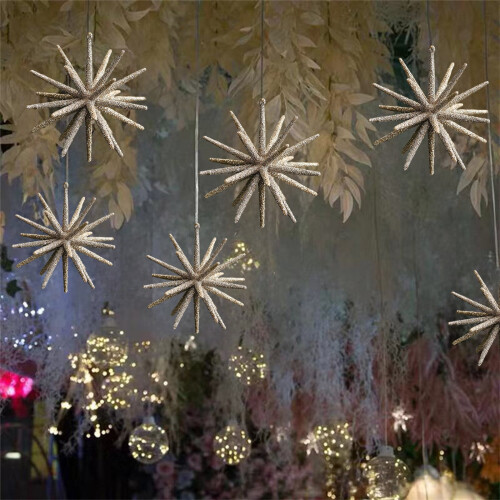 Champagne Exploding Star Ornament White Transparent 1 Pc 1