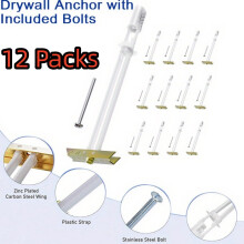 Drywall Anchor Kit with Bolts 1/4"-20 12 Pack Heavy Duty