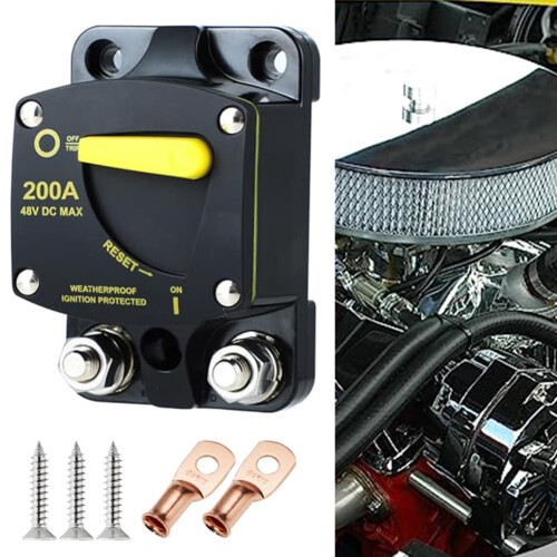Circuit Breaker Manual Reset Solar System 12V-48V DC 50A 2