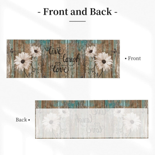 Rustic Daisy Window Valance Vintage White 54x18 Inch 1 Panel 1