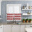 Christmas Red Kitchen Curtains and Valances Set with White 6
