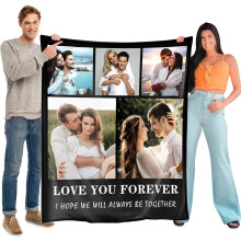 Gepersonaliseerde deken 76x100cm met aangepaste tekst of foto