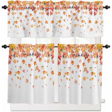 Ensemble de rideaux de cuisine à œillets pour Thanksgiving, 91 cm (36 pouces).