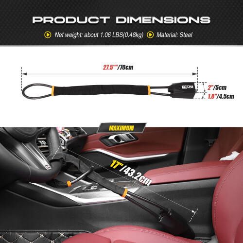 Steering Wheel Lock Anti-Theft Device Portable 1