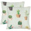 Lot de 3 housses de coussin cactus 50 x 50 cm 1