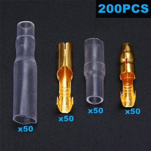 Motorrad-Rundsteckverbinder 4,0 mm, 200 Stück