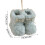 DAMAI Christmas Tree Plush Boot Ornaments Set Light Blue 3