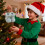 DAMAI Christmas Tree Plush Boot Ornaments Set Light Blue 4