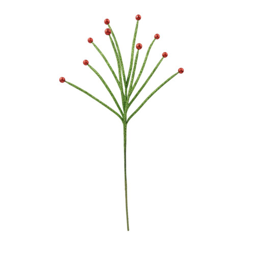 Christmas Tree Fillers Green Plastic Branches with Red Gold 1