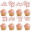 Vintage Διακοσμητικά για Cupcakes Ροζ Χρυσό 10 τεμάχια 1