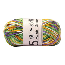 Pelote de fil de coton au lait dégradé tissée à la main 5 brins