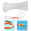 Hollow Life Rope with Single Spring Hook, 49 ft Braided 8
