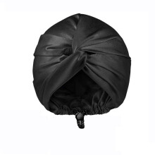 Bonnet en soie pour femme, bandeau ajustable, double épaisseur