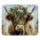 Ποντίκι Farm Highland Cow με στεφάνι 21x25cm 1