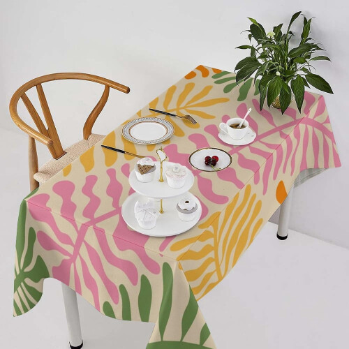 Τραπεζομάντιλο Boho Leaf από βαμβάκι 55x55 ίντσες