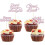 Ροζ διακοσμητικά για cupcakes με γκλίτερ για συνταξιοδότηση 12 τεμάχια 1