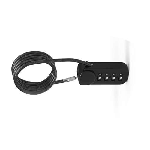 60cm Combination Cable Lock - 4-Digit Resettable Password Lock for Luggage, Backpacks, and More Black 2