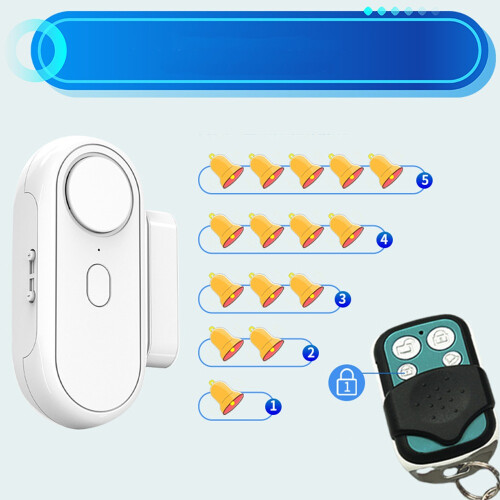 Fernbedienungs-Vibrations- & Türsensor-Alarm – Inklusive Batterie 1