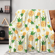 Couverture polaire douce Ă motif ananas 101,6 x 127 cm
