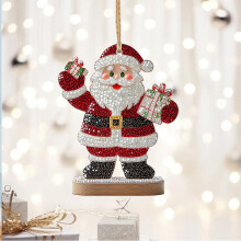 Ornement de Noël Père Noël en strass (1 pièce)