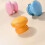 Drawer Knobs Wooden Lotus Shape Yellow 4 Pcs 5
