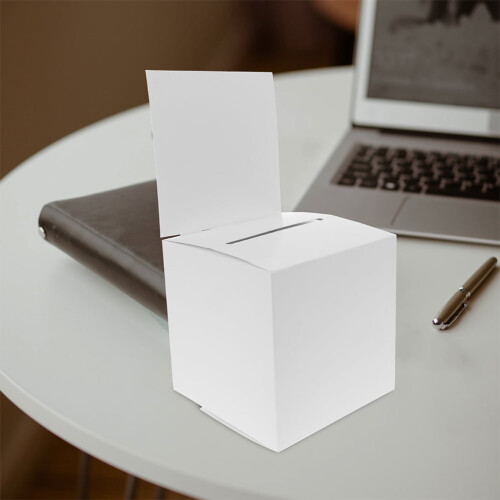 Raffle Ticket Box Portable White 10 pcs