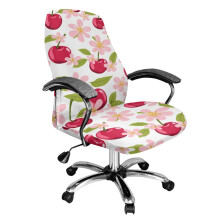 Housse de chaise de bureau Ă domicile, coupe universelle, douce, motif cerisier, taille L