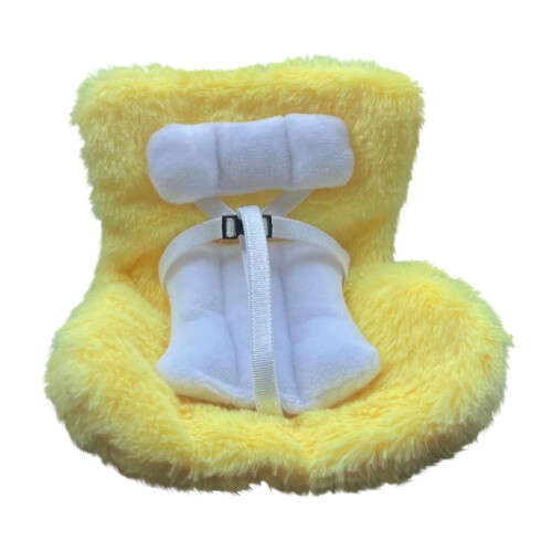 Siège auto pour poupée avec coussin en fourrure, clip de ventilation et bureau