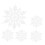 Christmas Ceiling Ornaments White Plastic 5 pcs 6.3 x 6.3 x 5