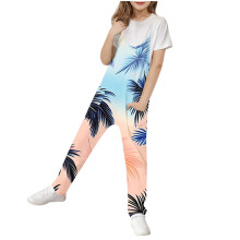 Mouwloze Hawaiiaanse jumpsuit voor dames met palmprint en zakken