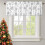 JOOCAR Snowflake Kitchen Valances Blackout Grey White 54x18 1