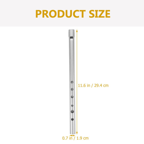 Soprano Recorder Aluminum Alloy 1 Piece Silver 1