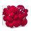 Boules de Noël en velours rouge floqué (36 pièces) 1