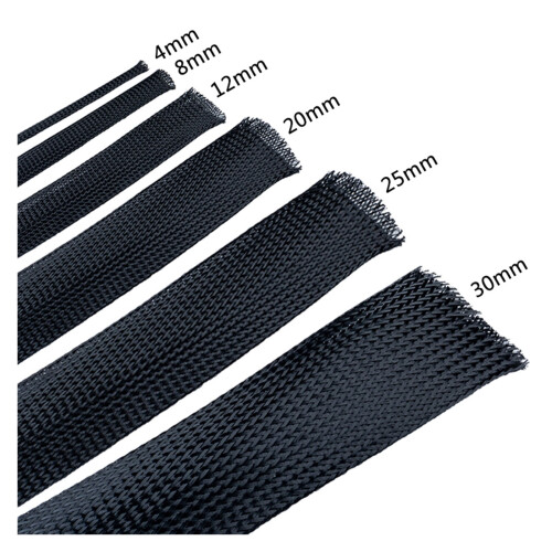 Black PET Insulated Cable Sleeve 10 Meters 1