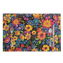 Sets de table bohèmes à motifs floraux, antidérapants, lavables et résistants à la chaleur