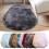 Soft Fluffy Bedroom Rug Oval Sky Blue 23.6x63 in 7