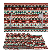 Sets de table modernes lavables et résistants à la chaleur, lot de 6, 11,8 x 17,7 pouces.