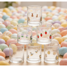 Verre transparent décoratif de Pâques (1 pièce)
