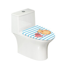 WC-Deckelbezug, gestreift, dehnbar, 1 Stück