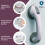Grey Shower Grab Bars Suction Mount 12 Inch 2 Pack 2
