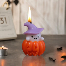 Bougies d'Halloween motif citrouille fantôme (lot de 6)
