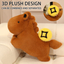 Peluche Cheval, animal du zodiaque, rouge, 1 pièce